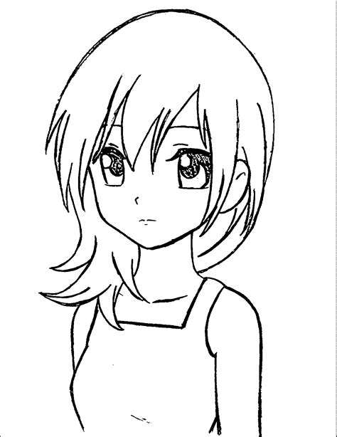 easy anime coloring pages